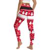 Christmas women's leggings new women's pants printed sports yoga pants peach hip pants women
