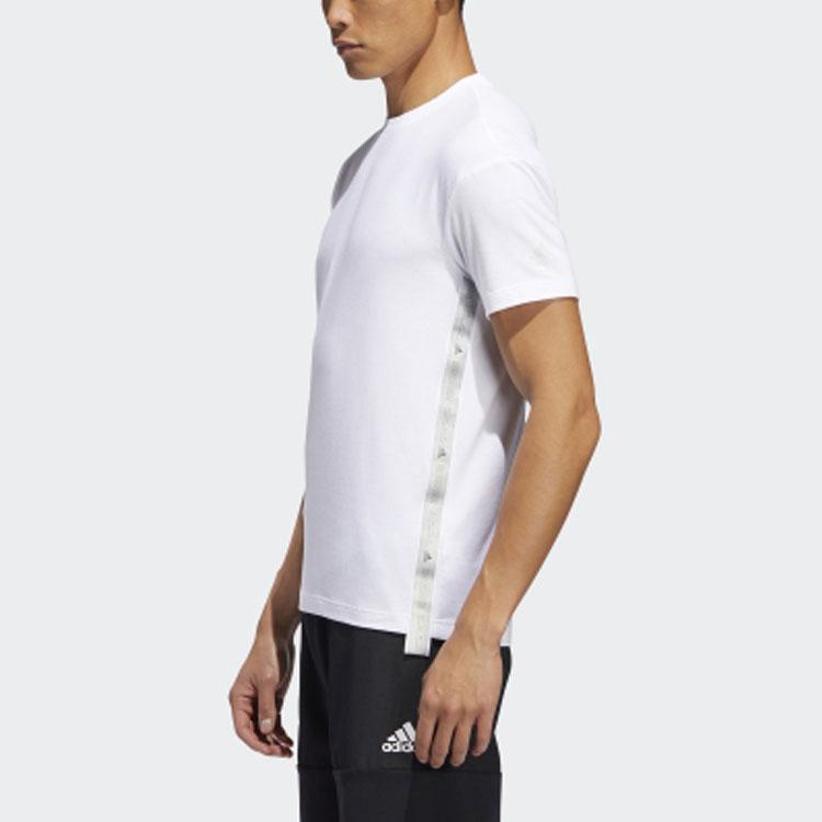 Adidas Graphic Prime Round Neck T-Shirt with Side Tape Men Tops White FT2789