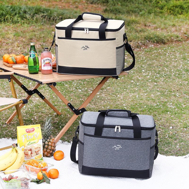 Portable Insulated Ice Bag for Outdoor Camping and Picnics - Large Capacity Lunch Bag
