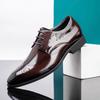 Fashion Man Split Leather Shoes Rubber Sole Man Business Office Male Dress Lether Shoes Genuine Leather Wedding Party Shoes Plus 48