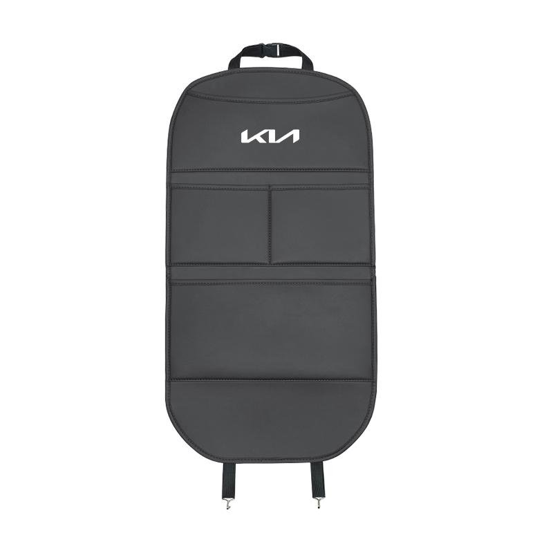 1Pcs Car Seat Anti-Kick Mat With Pocket Protective Cover Pad For KIA K9 Sorento EV6 RIO Ceed Sportage Carnival Niro Soul Cerato