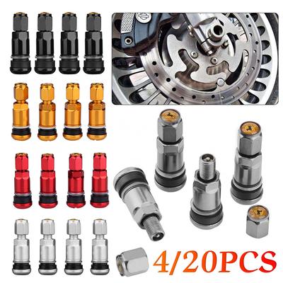 4/20Pcs Car Tubeless Wheel Tyre Valve Stems Aluminum Alloy Car Tubeless Wheel Tire Valve Stem Caps Automobiles Parts
