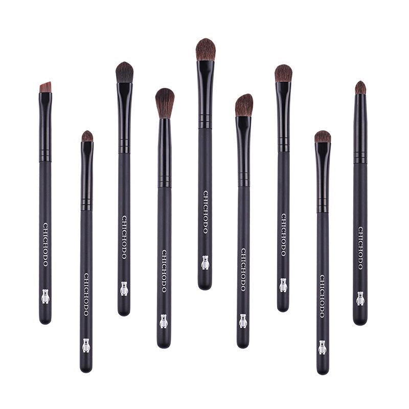 9-Piece Animal Hair Eyeshadow Brush Set