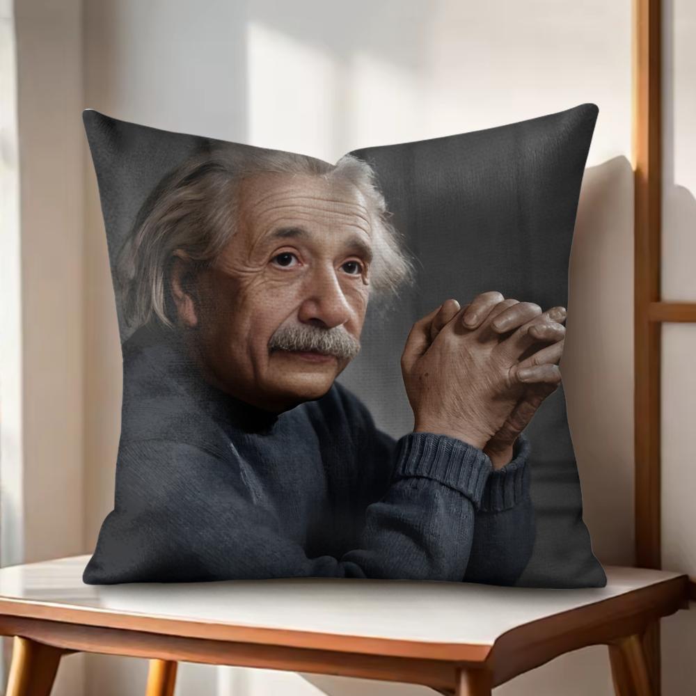 Theoretical Physicist EEinstein Cushion Cover Natural Linen Organic Fabric DoubleSided Printing Couch Pillow Covers Home Decor