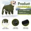 Winter Hundemantel Warmer Gepolsterter Overall Wasserdicht Winddicht Ganzkörper Hundejacke Reflektierender Haustier Schneeanzug für Große Hunde