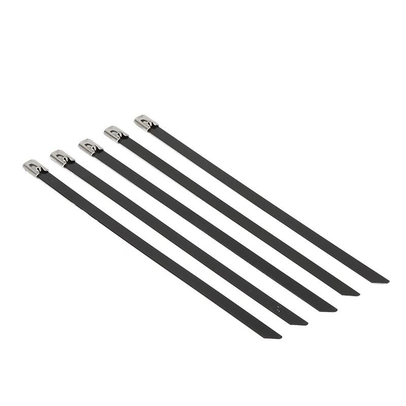 OIMG 304 Black Powder Coated Stainless Steel Cable Ties