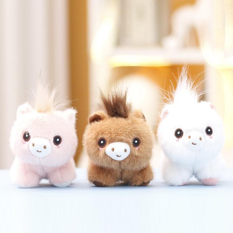 Pony Keychain Plush Doll Soft Pp Cotton Filling Adorable Stuffed Animal For Kids
