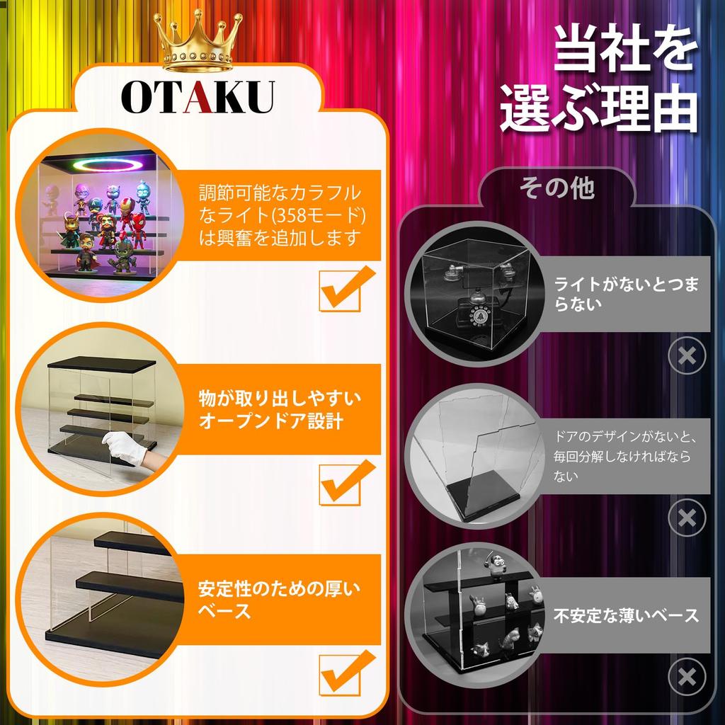 Figure Case Acrylic Case Collection Tier Ladder Clear Can Be Used To Display Funko Perfect for Exhibitions and Collections 4 Tiers Case, 3/4/5