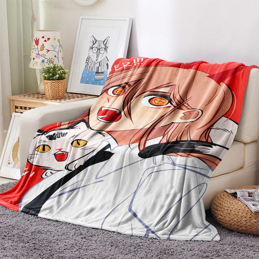 1Pc Cartoon Print Flannel Blanket, High Quality Comfortable for All Seasons, Home Decor, Warmth and Comfort, Perfect for Christmas Birthday Gift