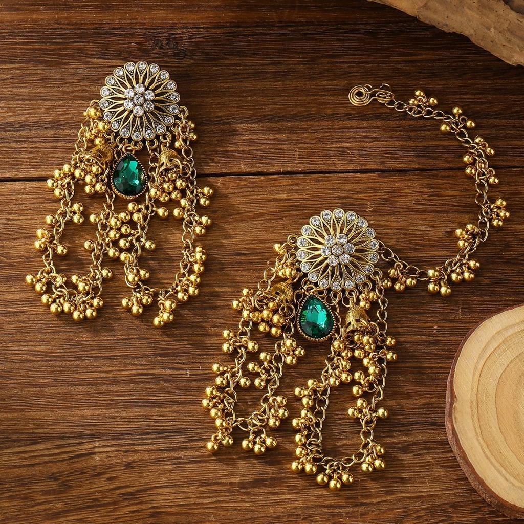 Vintage Boho Tassel Earrings and Necklace Set Ethnic Geometric Jewelry Wholesale