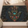 Hamsa hand eye symbol spiritual protection rug living room meditation carpet bohemian ethnic design soft plush anti slipfloormat