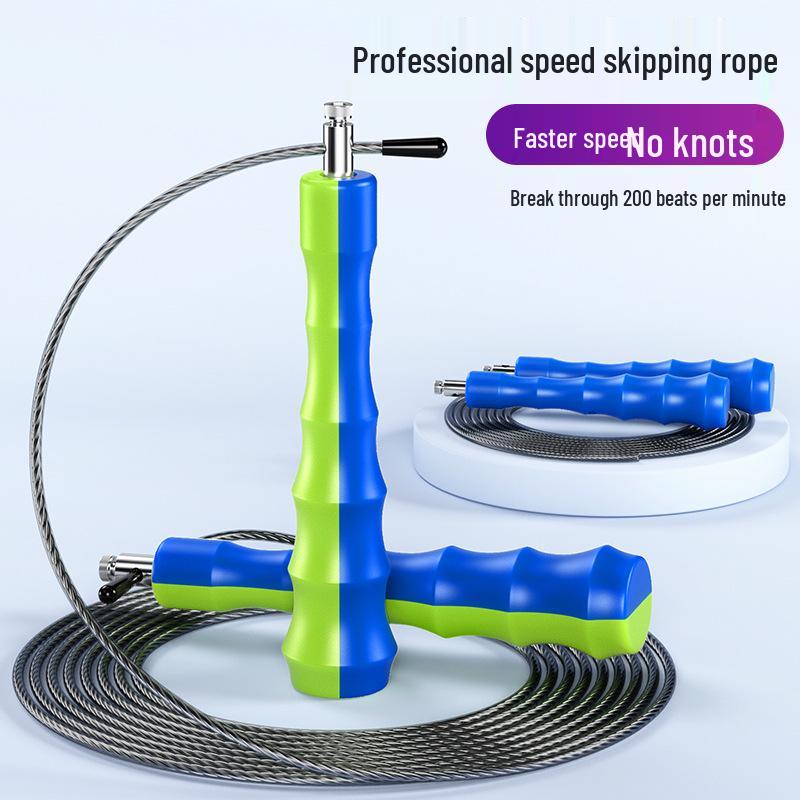 Specialized High-Speed Steel Wire Jump Rope for School Students - Professional Double-Handle, Ultra-Thin Speed Competition Rope