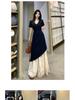 Elegant Plus Size Patchwork French Short-Sleeve Dress - Spring/Summer 2026