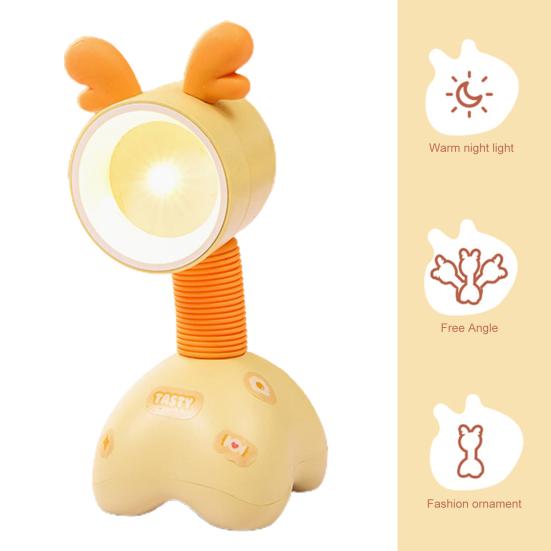 Luz noturna de cabeceira com desenhos animados, adorável, sem cintilação, alimentada por bateria, mini tamanho, decorativa, lâmpada noturna para quarto