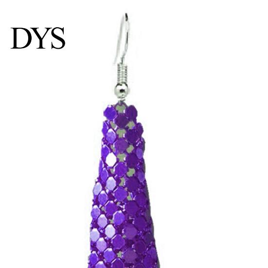 Jewelry Accessories 1 Pair Sequin Hook Earrings Geometric Design Long Women Night Club Party Gown Drop Detail-oriented