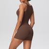 Bare-Feel Sports Tank & High-Waist Butt-Lifting Shorts Set - Quick-Dry Running & Yoga Wear