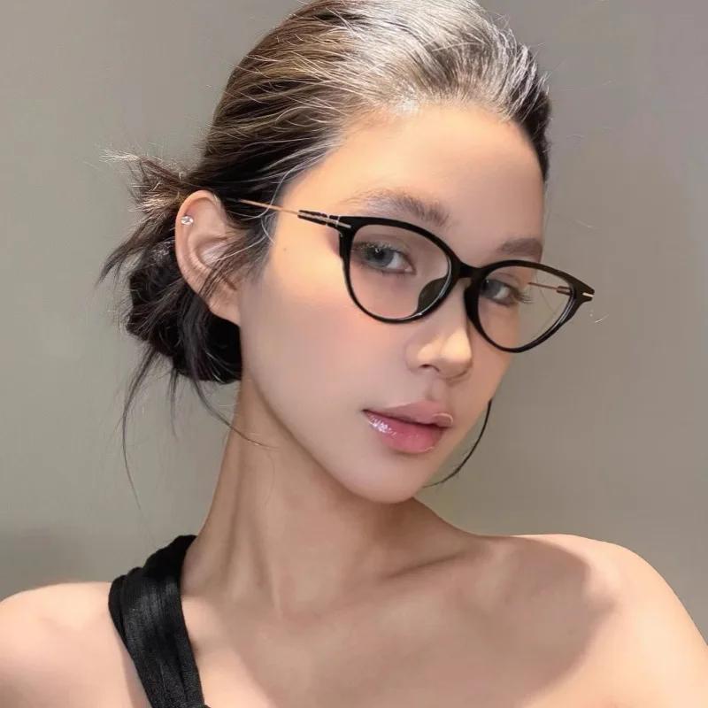 Cat Eye Photochromic Prescription Glasses Anti Blue Light/UV400/Transition Lenses Fashion Square Frame Eyeglasses for Women