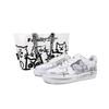Air Force 1 Slip Resistant Abrasion Resistant Low Top Skateboard Shoes Unisex Gray White CW2288-111(Team619-S-BOX)