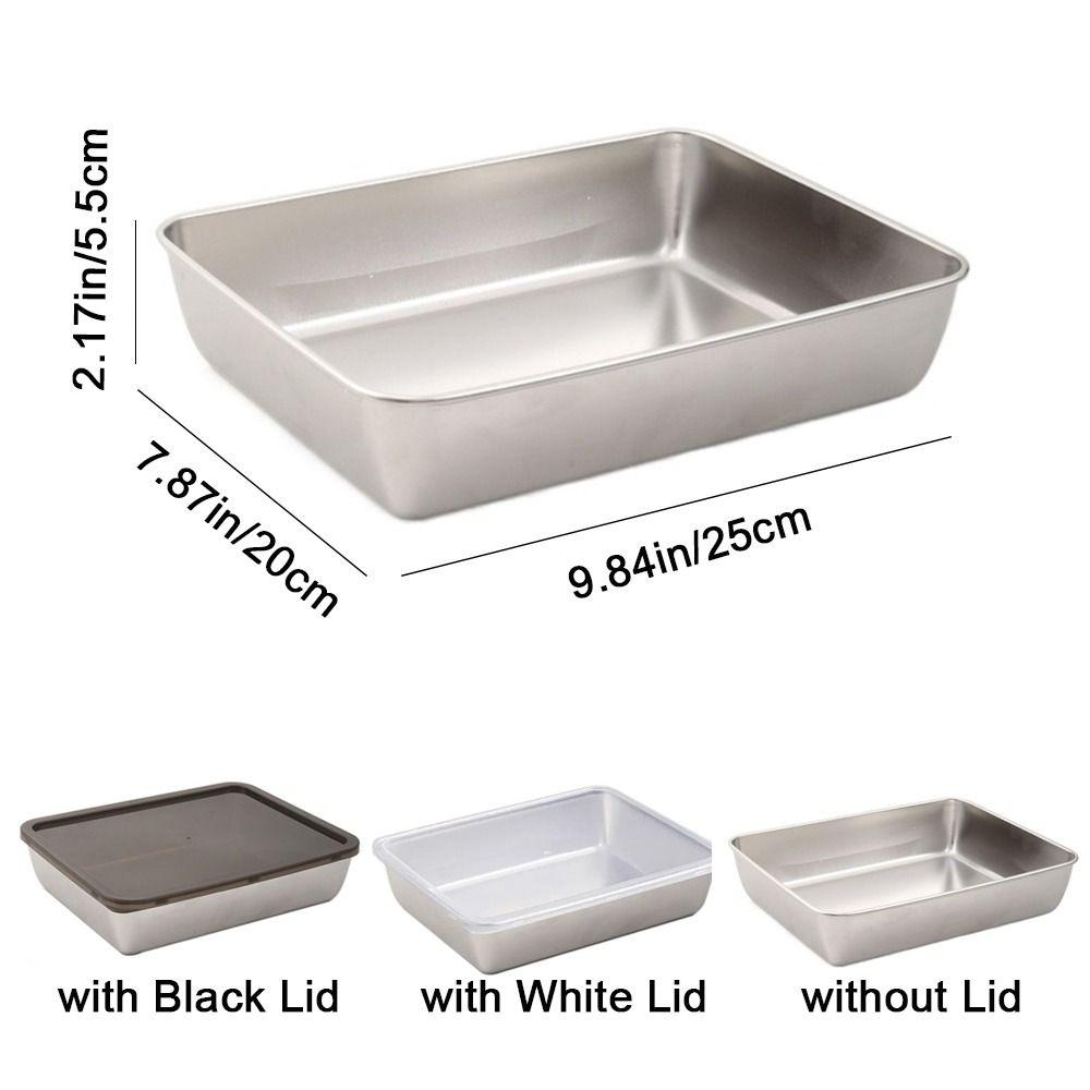 Rectangular Fresh-Keeping Packaging Box Stainless Steel Kitchen Organizer  for Home