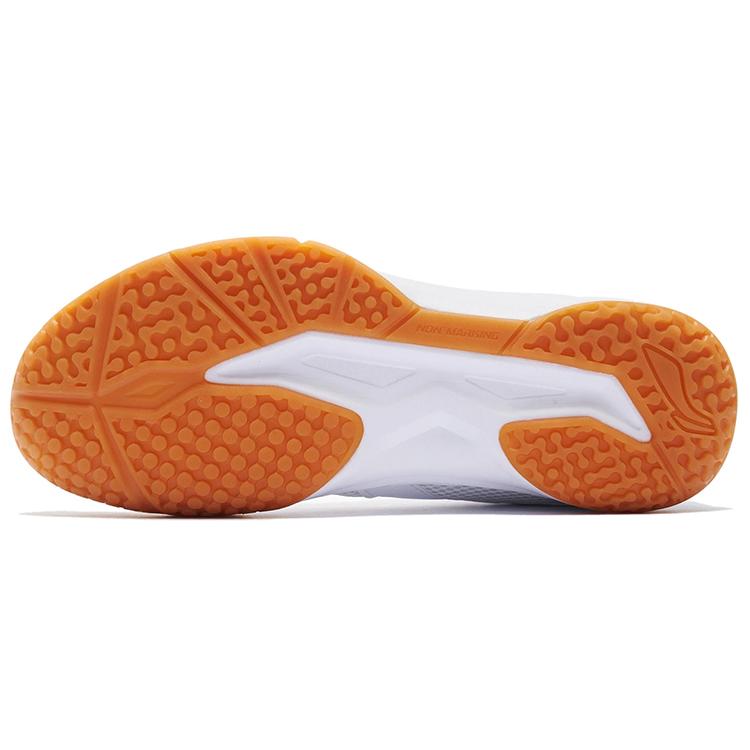 New LiNing Ace Shock Absorbers Slip Resistant, Abrasion Resistant, Breathable Low Top Badminton Shoes Men's Standard White AYTP011-15
