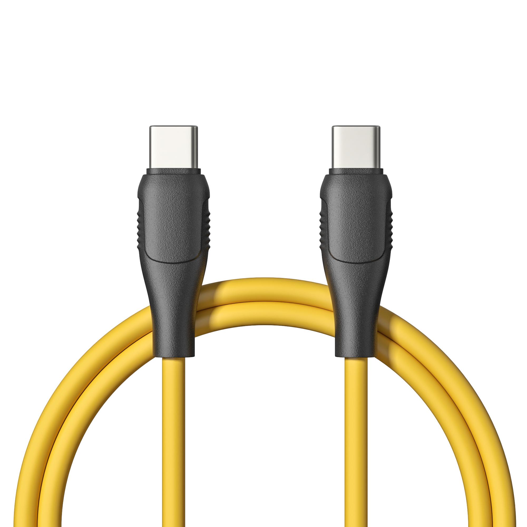 

C to C 60W USBC to Type C Fast Charging Cable for iPhone 15 Pro Max iPad MacBook Huawei Xiaomi Nylon TypeC Cable Green/Yellow 1m жёлтый