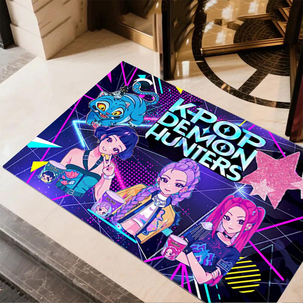 Colorful Friends Party Floor Rug Office Rug Suitable for Outdoor Kitchen Playrooms Game Room Anti-slip Rug Decorate Offices