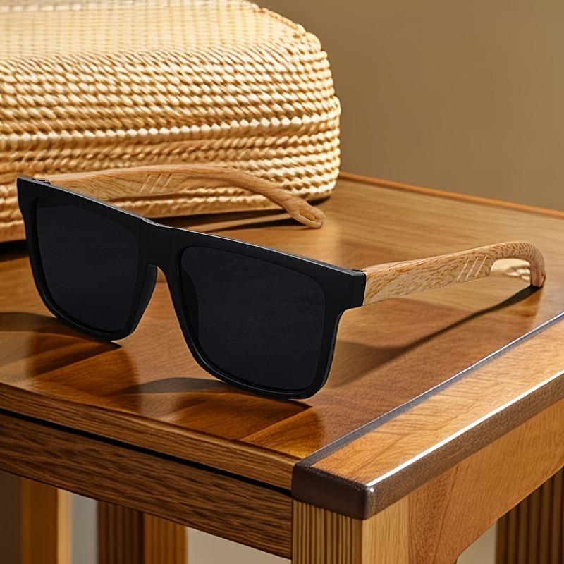 Mens Retro Large Frame Square Sunglasses Fashionable Durable for Travel Outdoor Leisure Wear