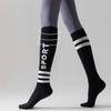 Womens Long Compression Yoga Socks AB Style Silicone Non Slip Calf Socks For Fitness Pilates Outdoor Sports