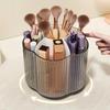 360° Rotating Makeup Brush Holder Detachable 6 Grids Cosmetics Storage Box Round Revolving Makeup Brushes Tools Organizer Box