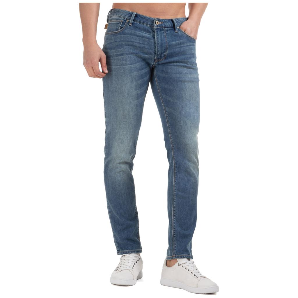 EMPORIO ARMANI Jeans Men's Denim Blue Moderate Straight Fit Pants 3H1J06-1DLRZ-0942