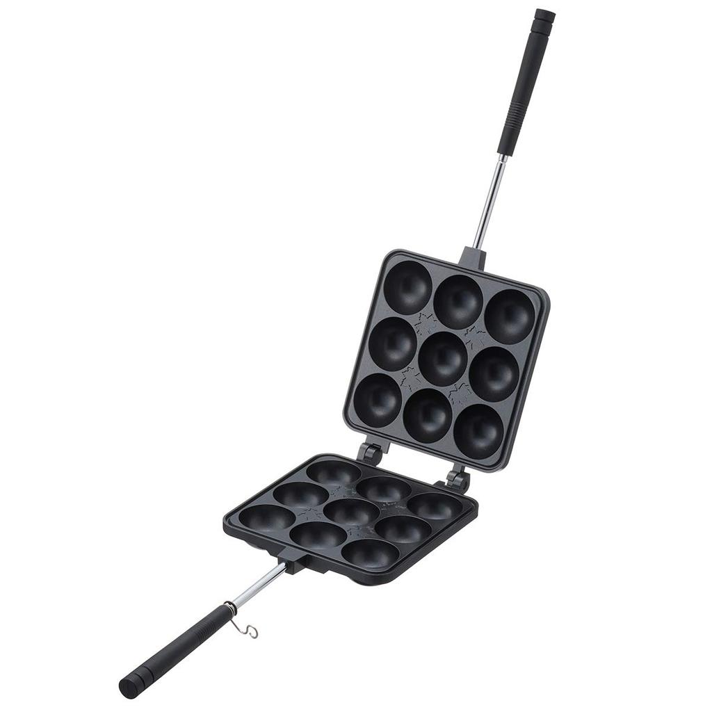 LOGOS Takoyaki Ball Maker 81062244 Black Width x Depth 14 x Height 5 cm (Approx.) 35.5