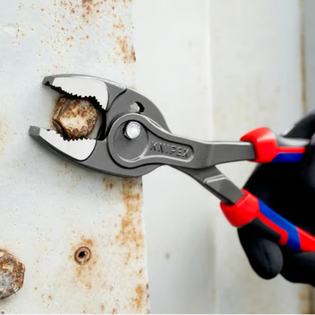 KNIPEX Twin Grip Slip Joint Adjustable Opening for Removing Removing Worn and Comfort Pliers, Width, Screws, Bolts, Nuts, More, Handle, 250mm,