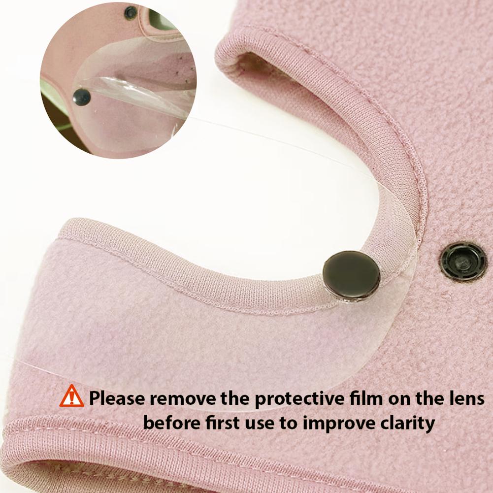 Winter Balaclava Face Mask With Detachable Anti Fog Goggle Windproof Thermal Full Face Cover For Motorcycle Skiing Men Women