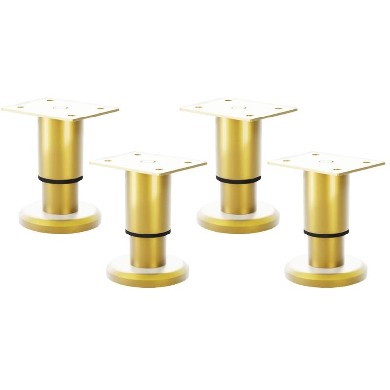 

Набор из 4 золотых выдвижных ножек для мебели, многофункциональная регулировка высоты, регулируемые ножки для столов и стульев