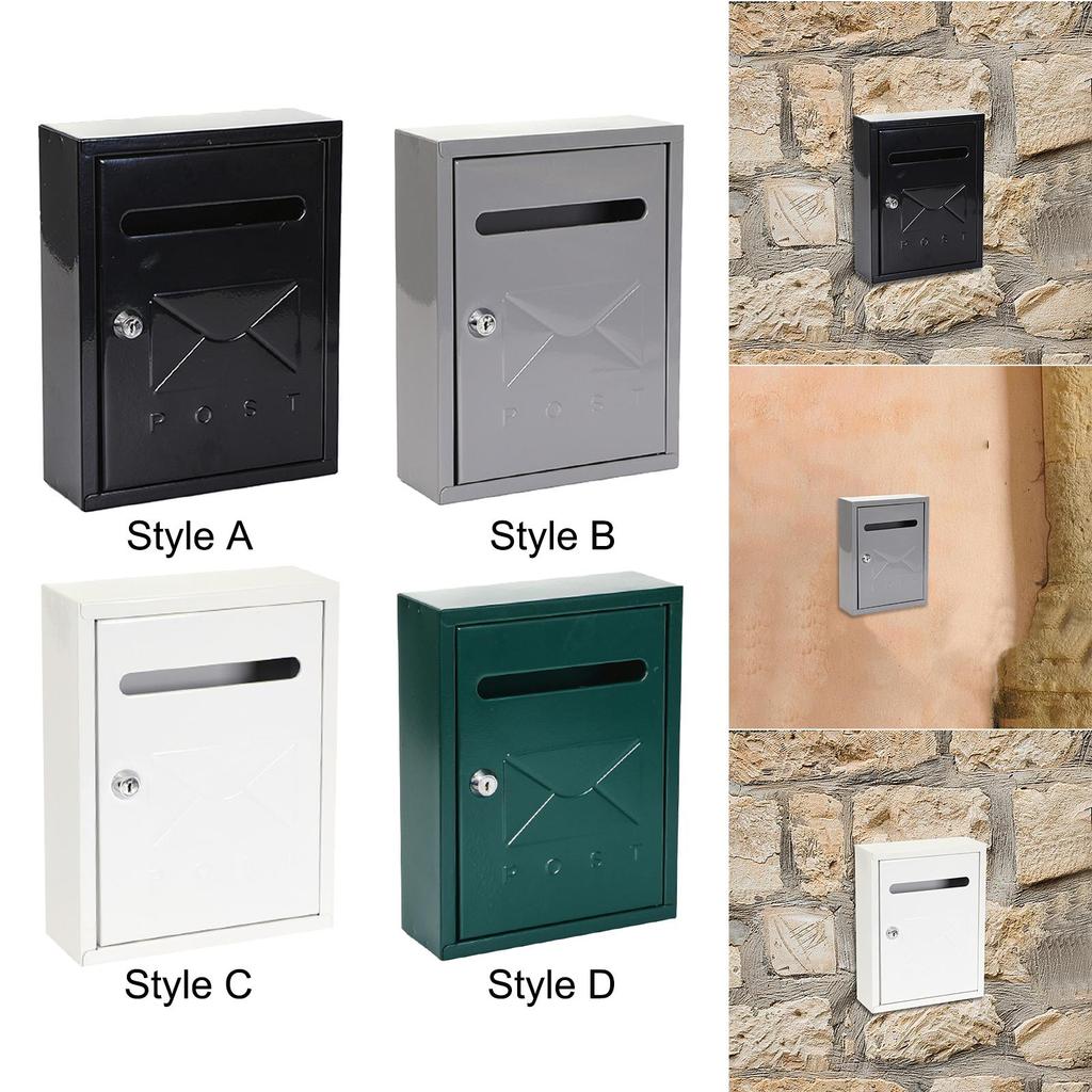 Wall Mounted Locking Drop Box Mailbox Multipurpose for Envelope Heavy Duty