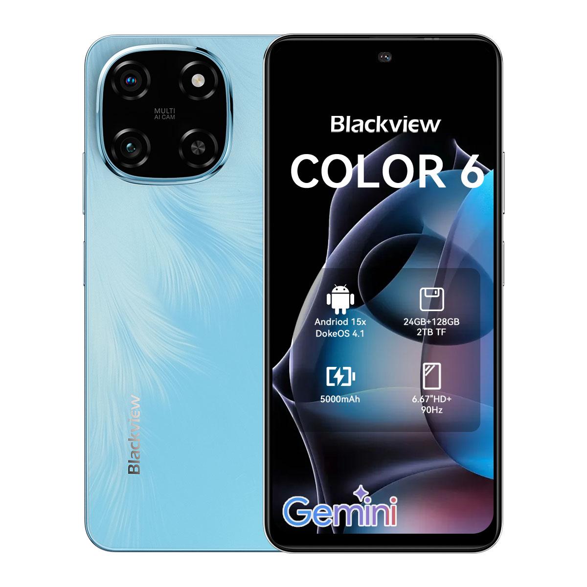 Blackview カラー6 スマートフォン Android 15 128GB Amazon | Blackview COLOR 6 スマートフォン本体 SIMフリー｜AI