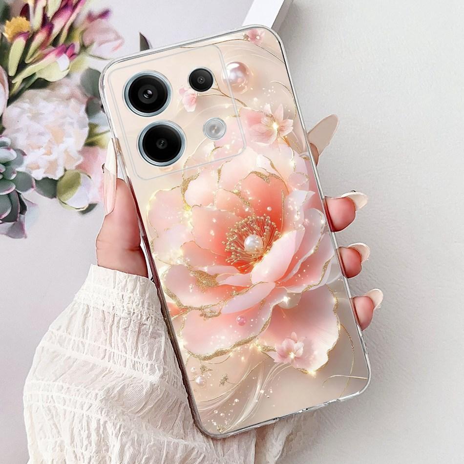 For Xiaomi Poco X6 Pro PocoX6 Elegant Floral Butterfly Phone Case For Poco X 6 X6Pro Soft Silicone TPU Cases