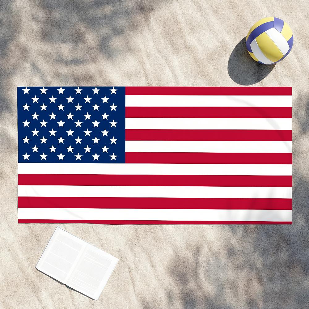 Flagge Amerikanische USA Handtuch Weich Leicht Anti-Sand Großes Strandhandtuch Schnelltrocknend Bad Sport Familie