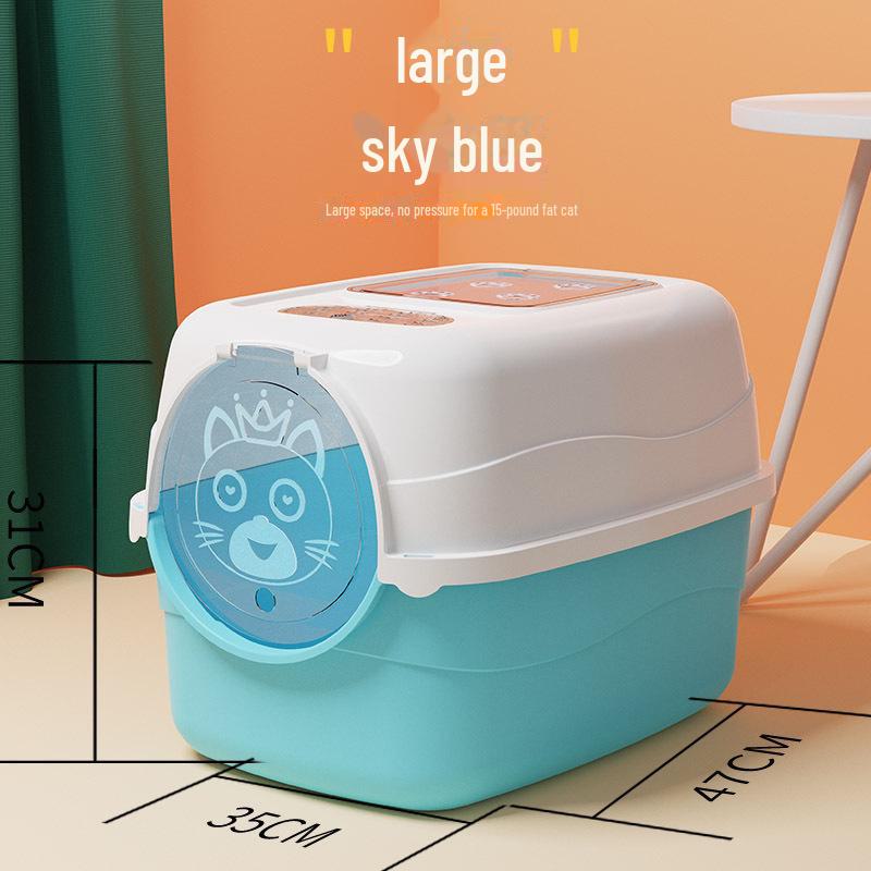 

Полузакрытый туалет для кошек большого размера с защитой от запаха для котят Single