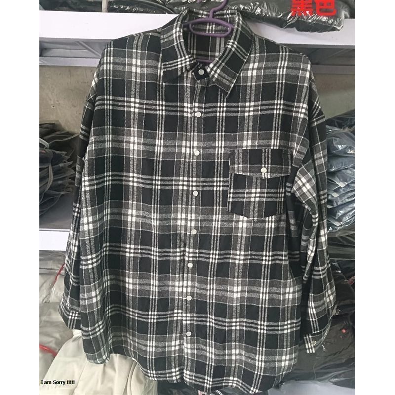 Fashion Retro Plaid Loose Long Sleeve Shirt Shirt Women Oversize Blouse Shirt Women