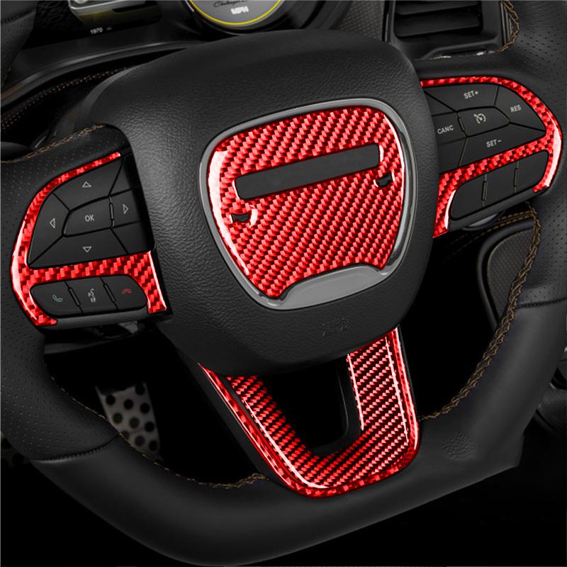 Carbon Fiber Trim Decorative Strip Passenger Side Glove Box Self Adhesive Car Interior Accessories For Dodge Charger 2015-2023