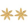 Exaggerated Metal Sunflower Stud Earrings for Women Vintage Gold Color Flower Geometric Statement Earrings Zircon Accessories