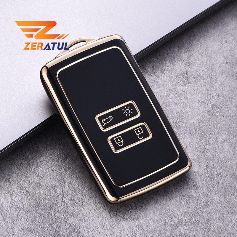 For Renault Kadjar Megane Koleos QM5 QM6 TPU Car Remote Key Cover Case Key Shell Holder Bag Fob Keychain Protector Accesories