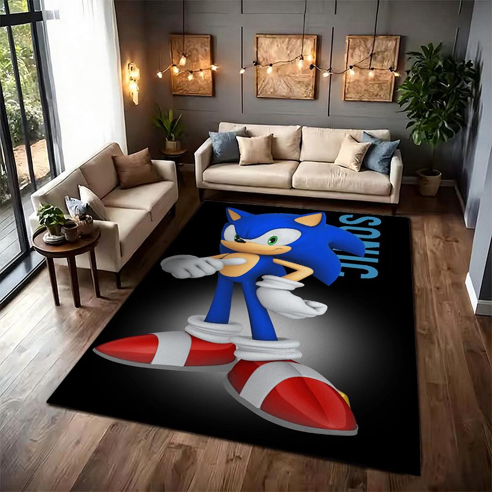 Sonic Hedgehog Carpet Bath Mat Fluffy Rug Soft Foot Mat Under Desk Mat Living Room Rug Pet Friendly