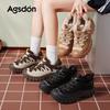 Augu Shiden Fleece Sneakers Women's 2025 New Winter Platform One-pedal Outdoor Cotton Shoes Thickened Fluffy Shoes