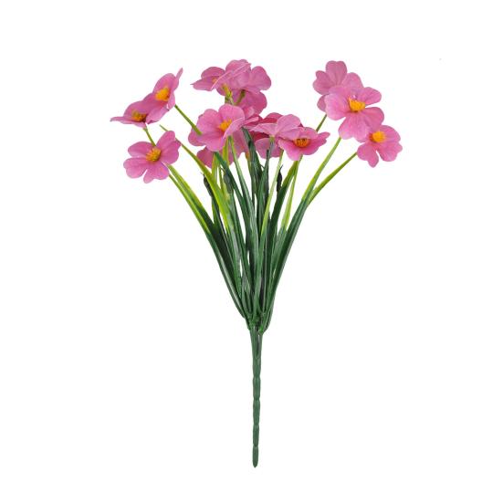 

Artificial Silk Daisies Flowers Realistic No Maintenance Fake Daisy Faux Plants for Home Front Porch Garden Patio Window Box Outside Planter Indoor темно-розовый