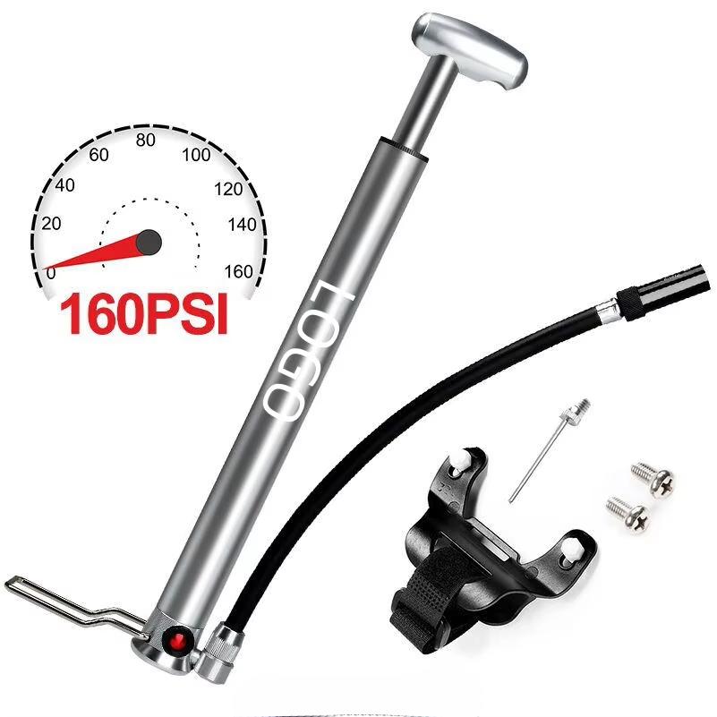 Mini Aluminum Bike Pump 100 PSI Hand Air Inflator For Cycling Frames Portable With Presta