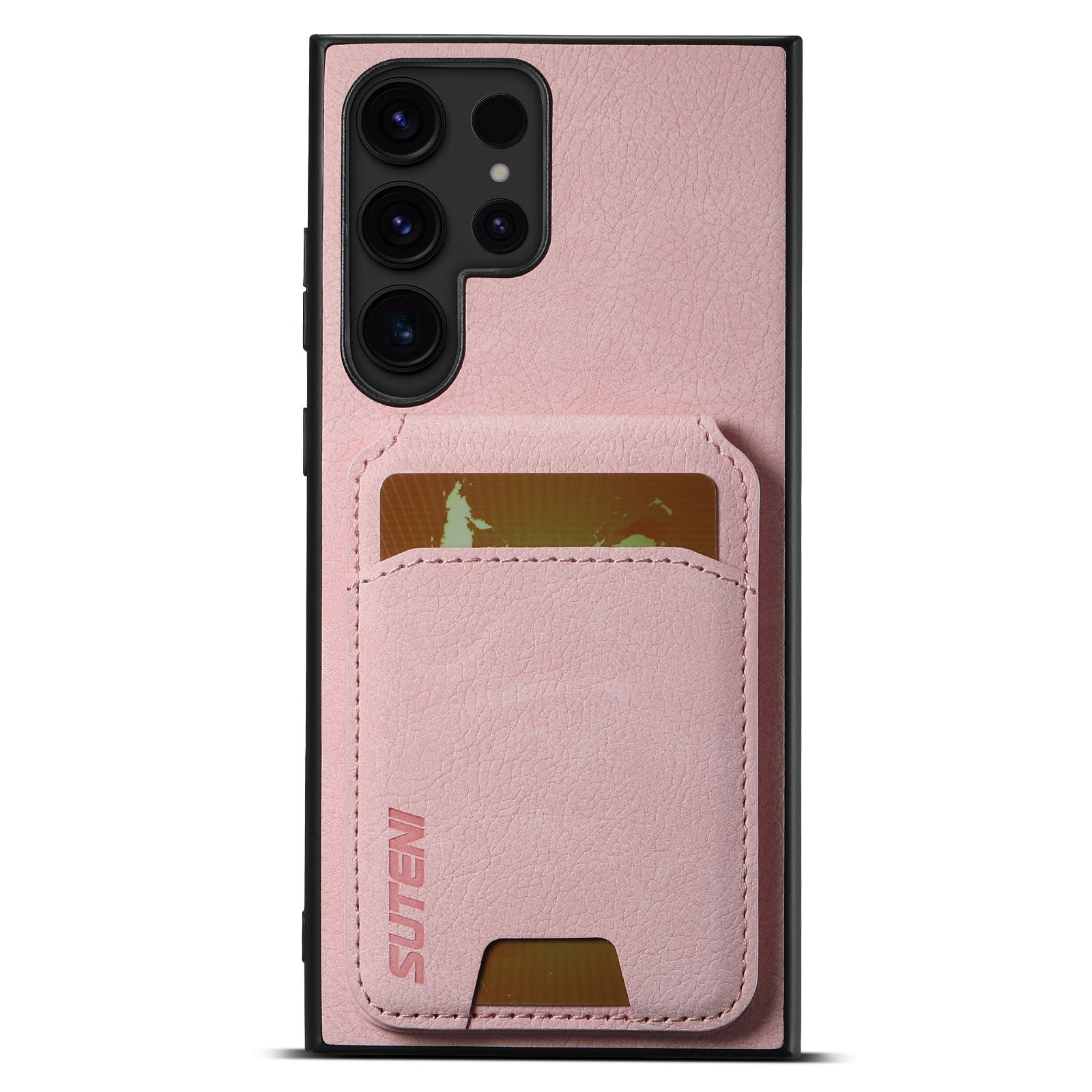 

SUTENI H02 For Samsung Galaxy S24 Ultra Case Card Slots Phone Kickstand Cover B