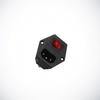 1 Set 3D Printer Parts Power Supply Switch Male Socket With Fuse For 3D Printer Diy 3D Printer Accessories