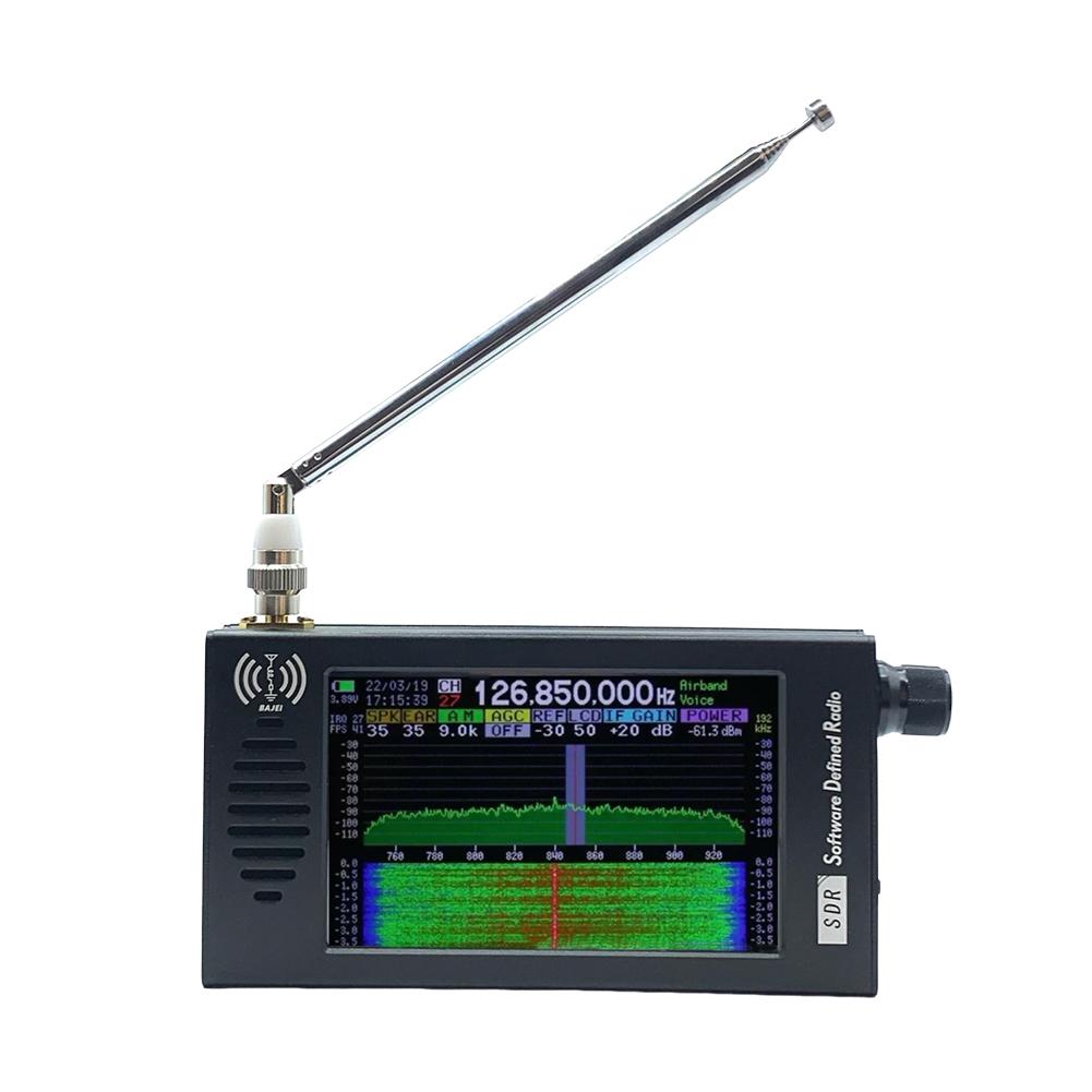 

DSP SDR Радіоприймач Короткохвильовий Радіоприймач 4,3-дюймовий Сенсорний Екран з Роз ємом для Навушників та Антени для FM MW SSB CW HAM чорний